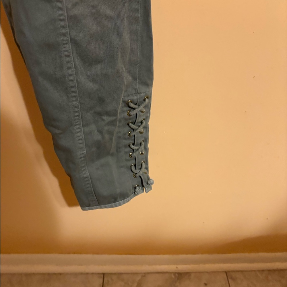 LAST CHANCE | Da-Nang olive green embroidered Y2K cargo-style pants - Picture 12 of 12